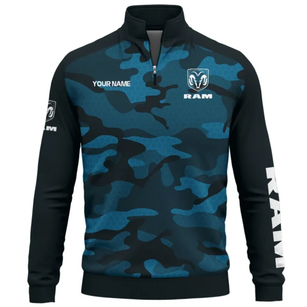 RAM Trucks Exclusive Logo Quarter Zip Sweatshirt Ute QTUT020625A1RAM - Blue