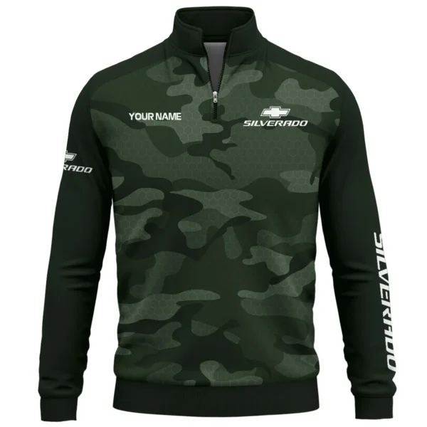 Chevrolet Silverado Exclusive Logo Quarter Zip Sweatshirt Ute QTUT020625A1CS - Green