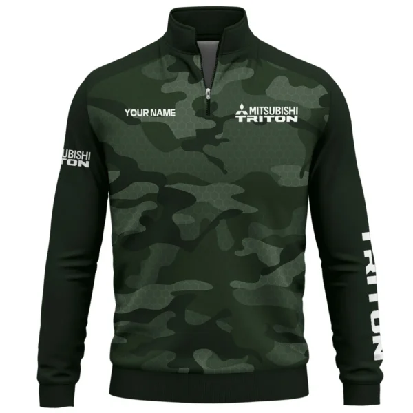 Mitsubishi Triton Exclusive Logo Quarter Zip Sweatshirt Ute QTUT020625A1MT - Green
