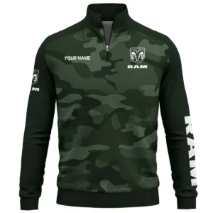 RAM Trucks Exclusive Logo Quarter Zip Sweatshirt Ute QTUT020625A1RAM - Green