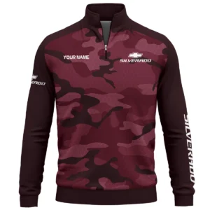 Chevrolet Silverado Exclusive Logo Quarter Zip Sweatshirt Ute QTUT020625A1CS - Marron