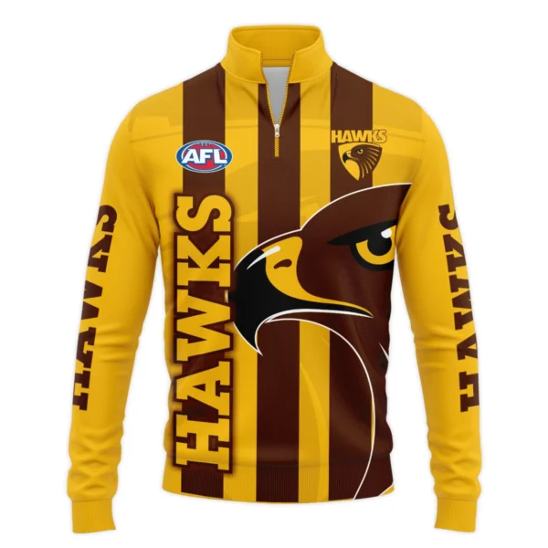 Hawthorn Hawks Australian Football League Exclusive Logo Quarter Zip Sweatshirt HOAFL130525A02HAWQTZ