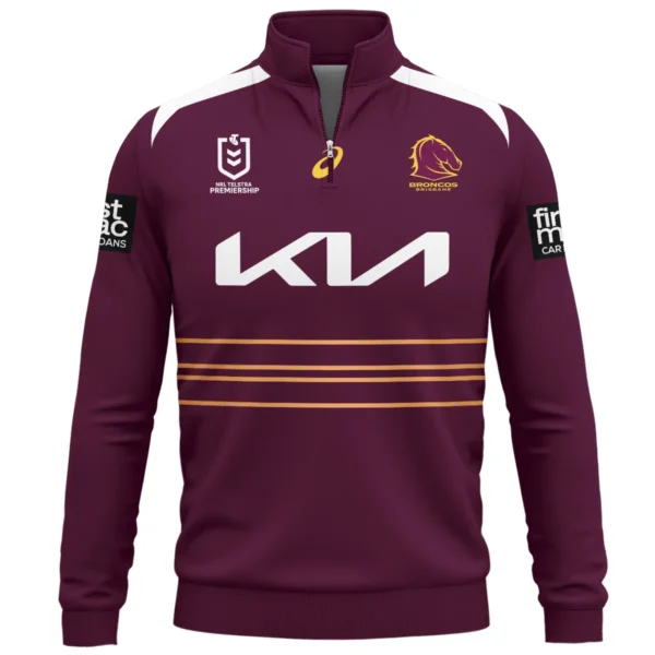 Brisbane Broncos NRL Exclusive Logo Quarter-Zip Sweatshirt QTVA050625NRL01BRI-QTZ - Image 2