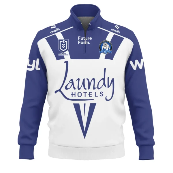 Canterbury-Bankstown Bulldogs NRL Exclusive Logo Quarter-Zip Sweatshirt QTVA050625NRL01CBY-QTZ - Image 2