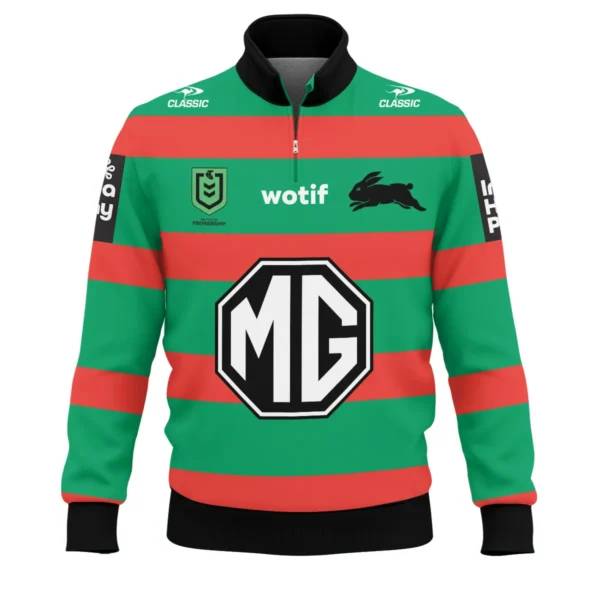 South Sydney Rabbitohs NRL Exclusive Logo Quarter-Zip Sweatshirt QTVA050625NRL01SOU-QTZ - Image 2