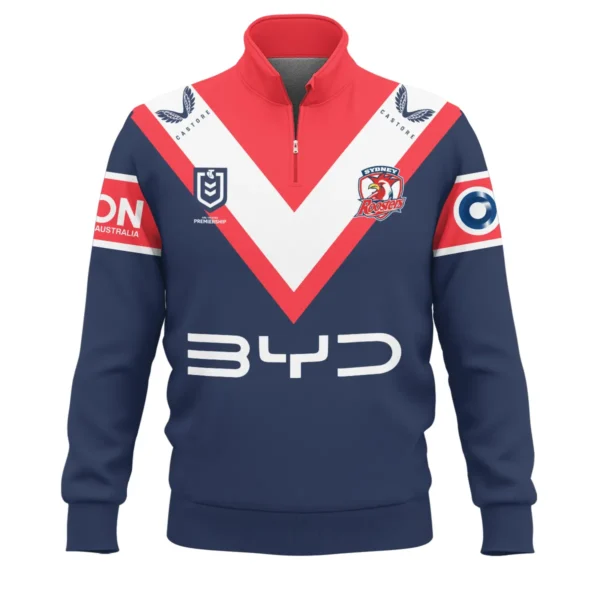 Sydney Roosters NRL Exclusive Logo Quarter-Zip Sweatshirt QTVA050625NRL01SYD-QTZ - Image 2
