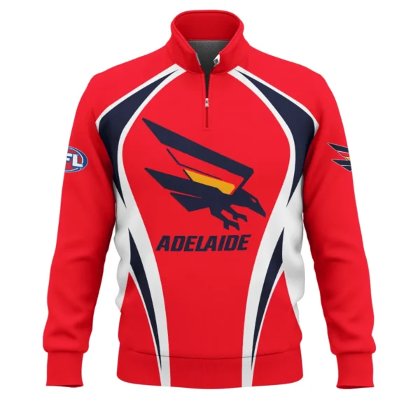Adelaide Crows AFL Exclusive Logo Quarter-Zip Sweatshirt QTVA250625AFL03ADEL-QTZ - Image 2