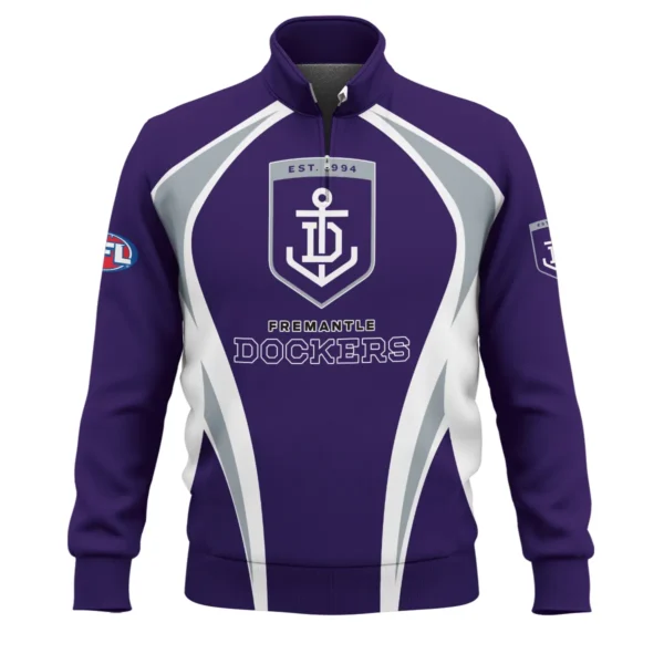 Fremantle Dockers AFL Exclusive Logo Quarter-Zip Sweatshirt QTVA250625AFL03FRE-QTZ - Image 2
