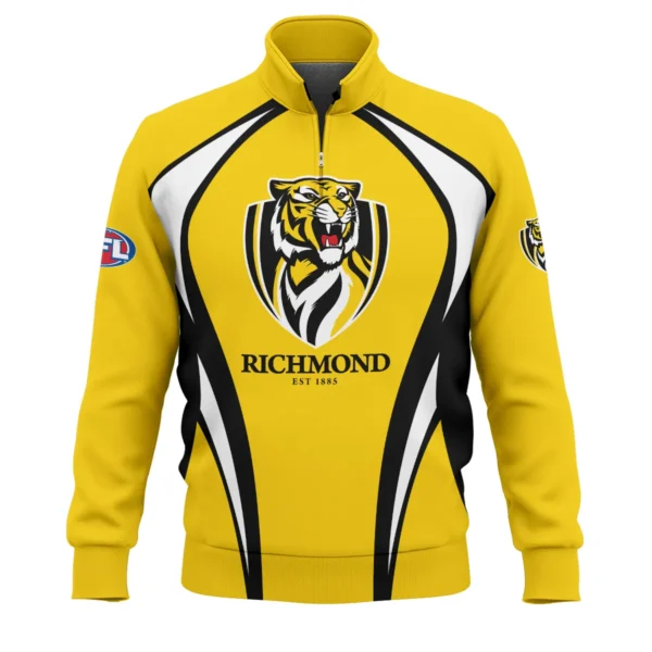 Richmond Tigers AFL Exclusive Logo Quarter-Zip Sweatshirt QTVA250625AFL03RICH-QTZ - Image 2