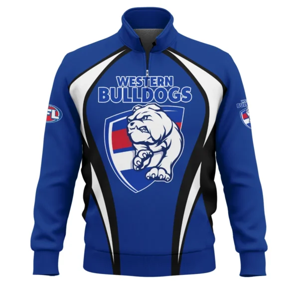 Western Bulldogs AFL Exclusive Logo Quarter-Zip Sweatshirt QTVA250625AFL03WB-QTZ - Image 2