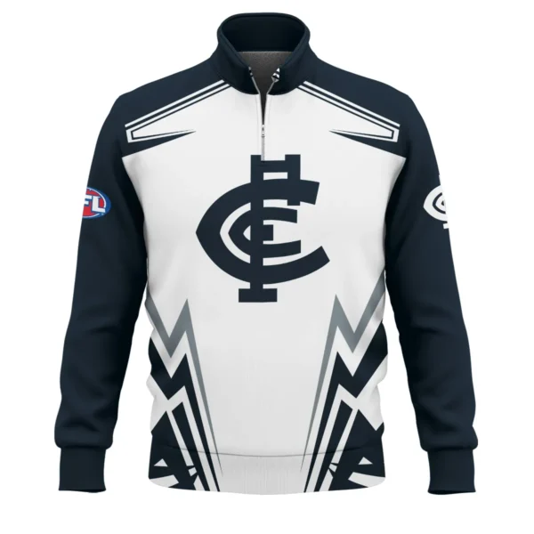 Carlton Blues AFL Exclusive Logo Quarter-Zip Sweatshirt QTVA270625AFL04CARL-QTZ - Image 2