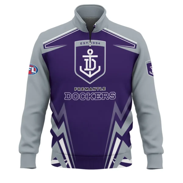 Fremantle Dockers AFL Exclusive Logo Quarter-Zip Sweatshirt QTVA270625AFL04FRE-QTZ - Image 2