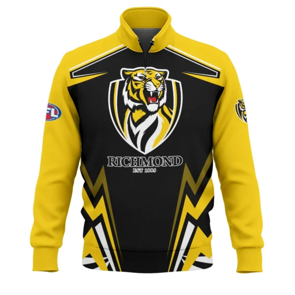 Richmond Tigers AFL Exclusive Logo Quarter-Zip Sweatshirt QTVA270625AFL04RICH-QTZ - Image 2