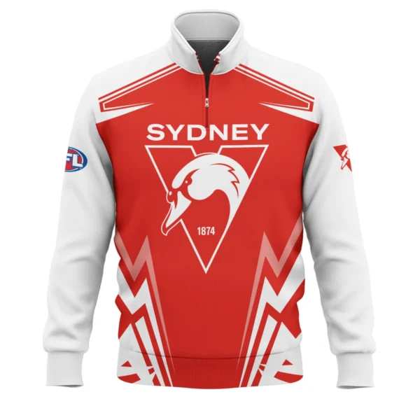 Sydney Swans AFL Exclusive Logo Quarter-Zip Sweatshirt QTVA270625AFL04SYD-QTZ - Image 2