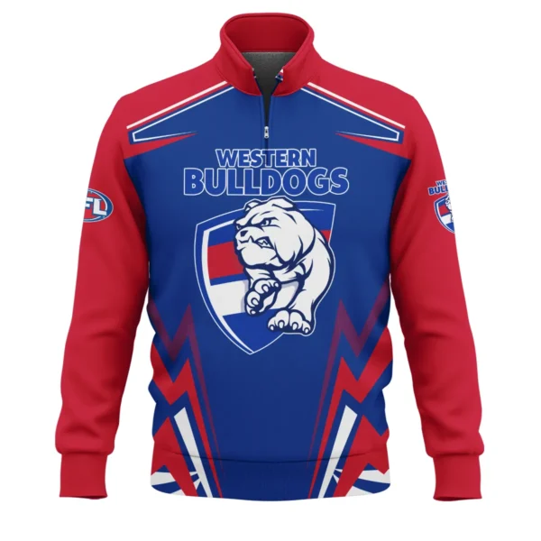 Western Bulldogs AFL Exclusive Logo Quarter-Zip Sweatshirt QTVA270625AFL04WB-QTZ - Image 2