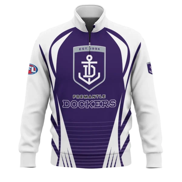 Fremantle Dockers AFL Exclusive Logo Quarter-Zip Sweatshirt QTVA280625AFL05FRE-QTZ - Image 2
