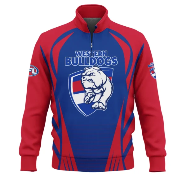 Western Bulldogs AFL Exclusive Logo Quarter-Zip Sweatshirt QTVA280625AFL05WB-QTZ - Image 2