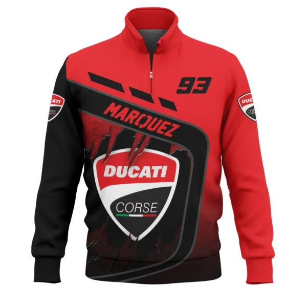 Marc Márquez Ducati Lenovo Team Exclusive Logo Quarter Zip Sweatshirt QTVAGP060625A6DUC-QTZ - Image 2