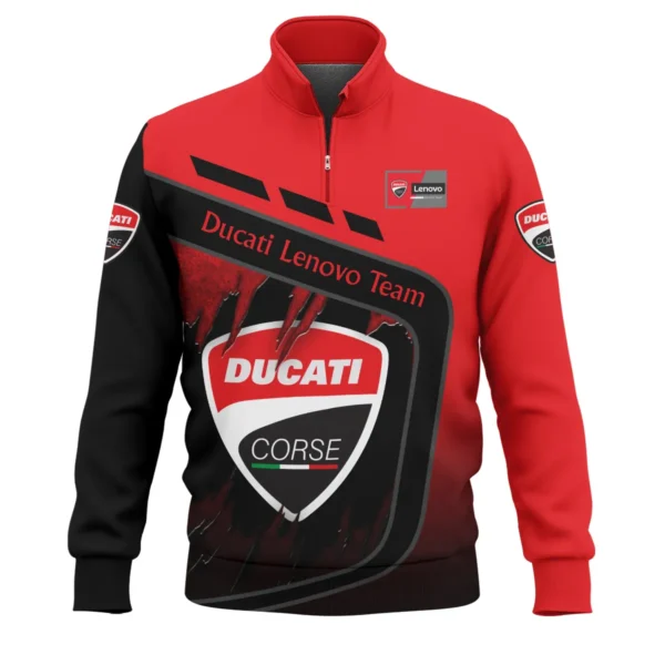 Ducati Lenovo Team Exclusive Logo Quarter Zip Sweatshirt QTVAGP060625A8DUC-QTZ - Image 2