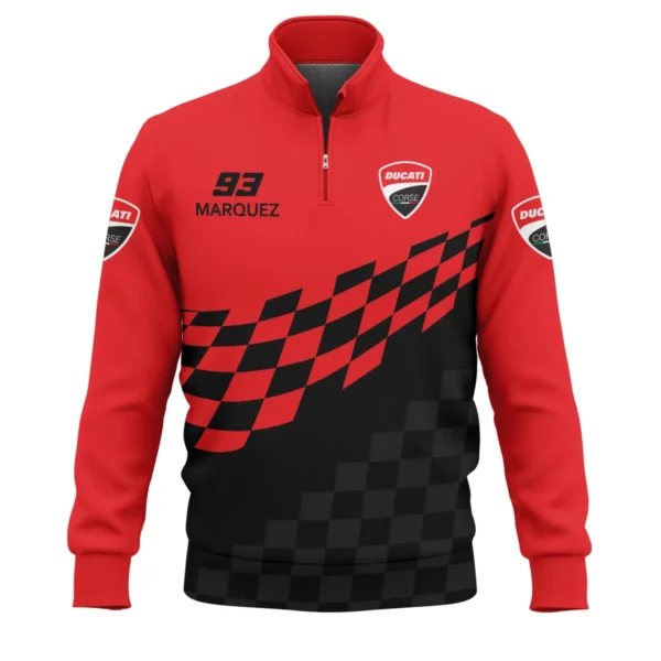 Marc Márquez Ducati Lenovo Team Exclusive Logo Quarter Zip Sweatshirt QTVAGP100625A10DUC-QTZ - Image 2