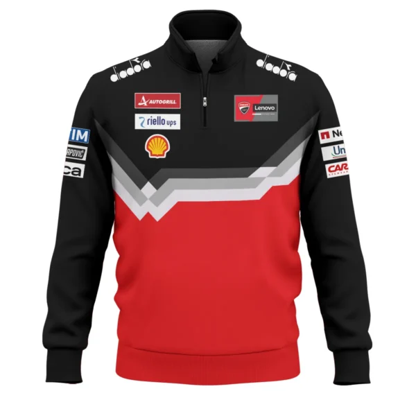 Marc Márquez Ducati Lenovo Team Exclusive Logo Quarter Zip Sweatshirt QTVAGP110625A14DUC-QTZ - Image 2