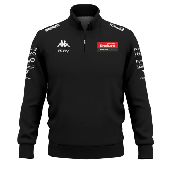 VR46 Racing Team Exclusive Logo Quarter Zip Sweatshirt QTVAGP120625A15VR46-QTZ - Image 2