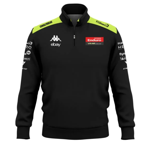 VR46 Racing Team Exclusive Logo Quarter Zip Sweatshirt QTVAGP120625A16VR46-QTZ - Image 2