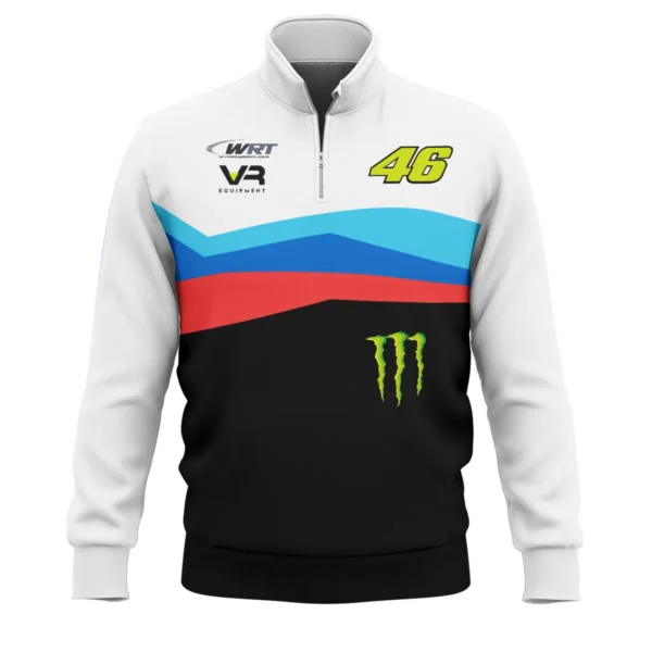 VR46 Racing Team Exclusive Logo Quarter Zip Sweatshirt QTVAGP120625A18VR46-QTZ - Image 2