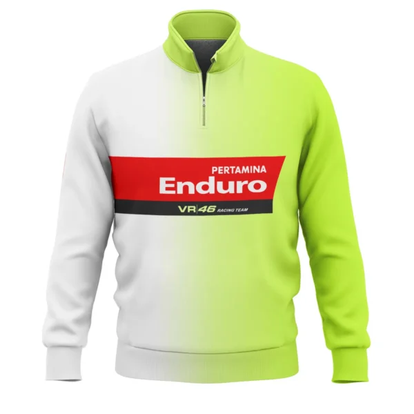 VR46 Racing Team Exclusive Logo Quarter Zip Sweatshirt QTVAGP130625A19VR46-QTZ - Image 2
