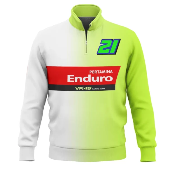 VR46 Racing Team Exclusive Logo Quarter Zip Sweatshirt QTVAGP130625A20VR46-QTZ - Image 2