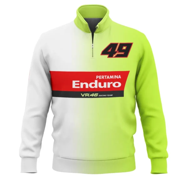 VR46 Racing Team Exclusive Logo Quarter Zip Sweatshirt QTVAGP130625A22VR46-QTZ - Image 2