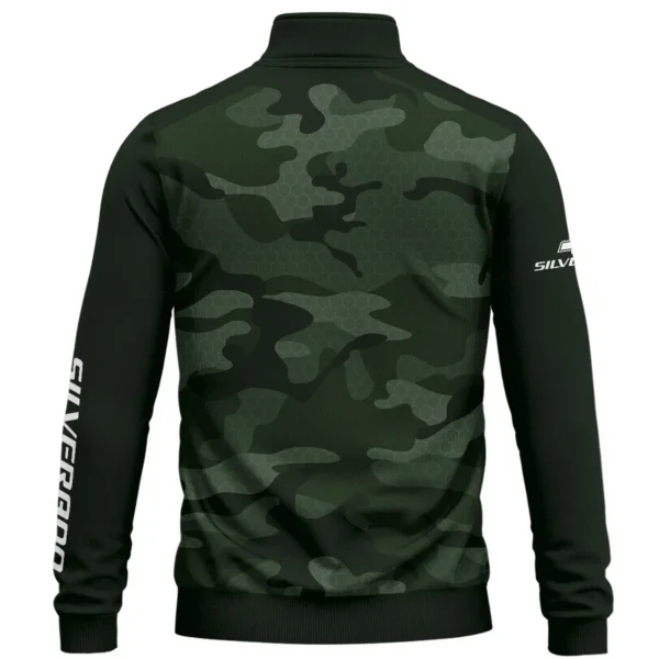 Chevrolet Silverado Exclusive Logo Quarter Zip Sweatshirt Ute QTUT020625A1CS - Green - Image 2