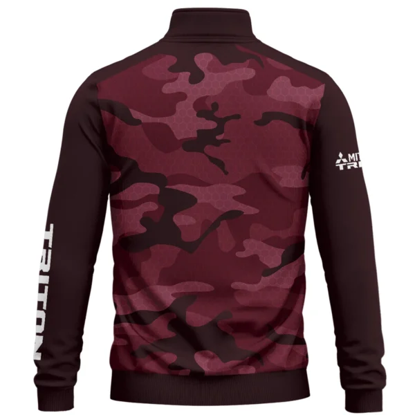 Mitsubishi Triton Exclusive Logo Quarter Zip Sweatshirt Ute QTUT020625A1MT - Marron - Image 2