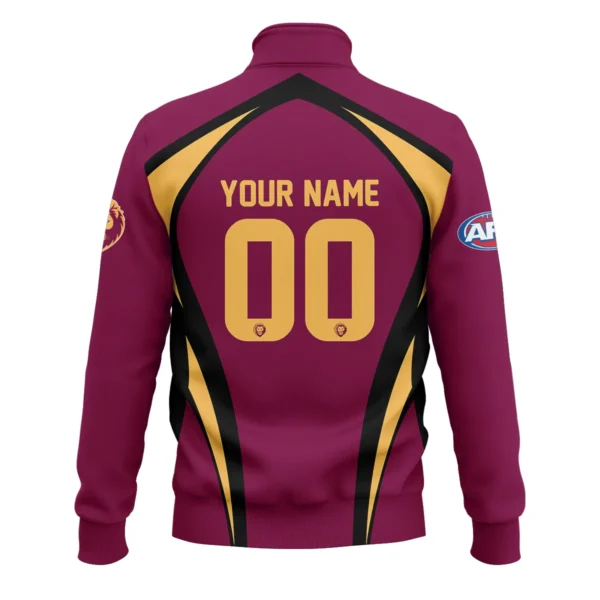 Brisbane Lions AFL Exclusive Logo Quarter-Zip Sweatshirt QTVA250625AFL03BL-QTZ - Image 3