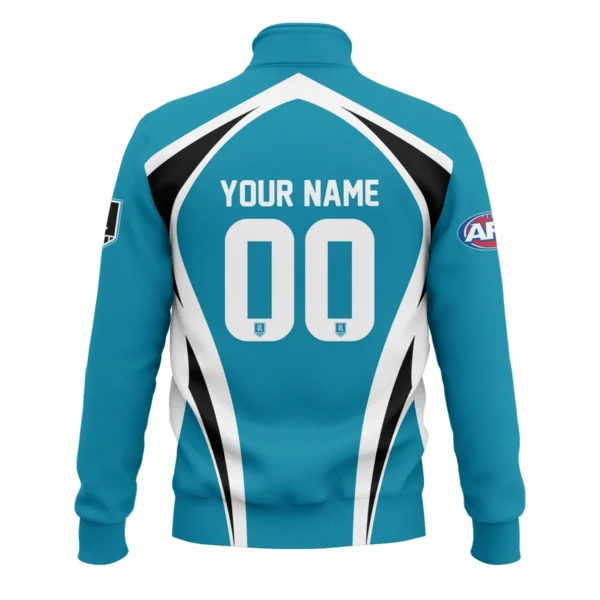 Port Adelaide Power AFL Exclusive Logo Quarter-Zip Sweatshirt QTVA250625AFL03PORT-QTZ - Image 3