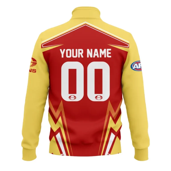 Gold Coast SUNS AFL Exclusive Logo Quarter-Zip Sweatshirt QTVA270625AFL04GCFC-QTZ - Image 3