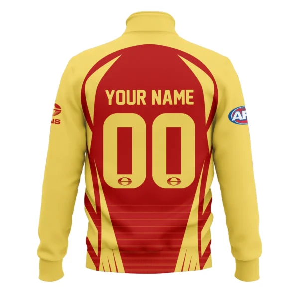 Gold Coast SUNS AFL Exclusive Logo Quarter-Zip Sweatshirt QTVA280625AFL05GCFC-QTZ - Image 3