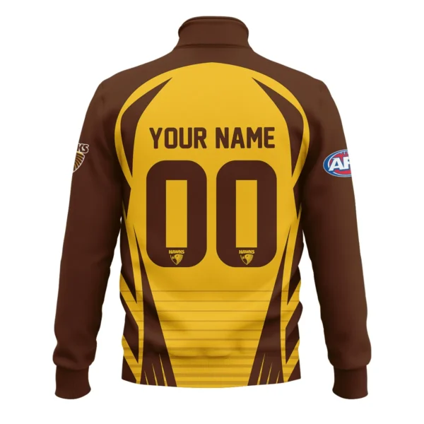 Hawthorn Hawks AFL Exclusive Logo Quarter-Zip Sweatshirt QTVA280625AFL05HAW-QTZ - Image 3