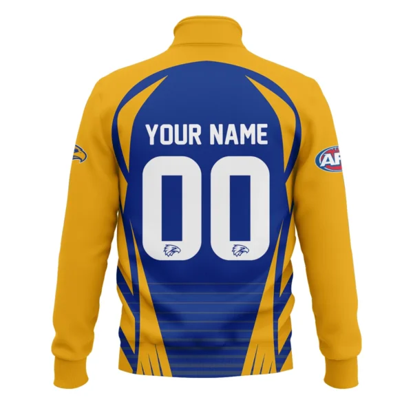 West Coast Eagles AFL Exclusive Logo Quarter-Zip Sweatshirt QTVA280625AFL05WCE-QTZ - Image 3