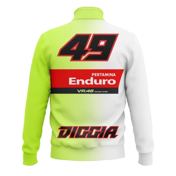 VR46 Racing Team Exclusive Logo Quarter Zip Sweatshirt QTVAGP130625A22VR46-QTZ - Image 3