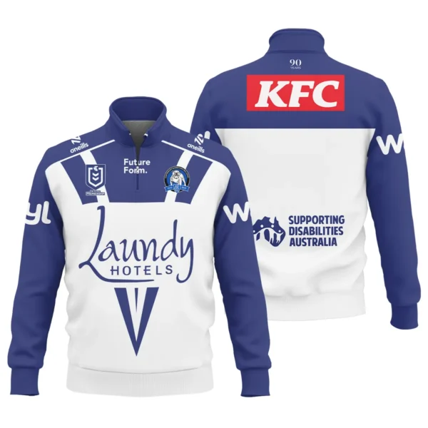 Canterbury-Bankstown Bulldogs NRL Exclusive Logo Quarter-Zip Sweatshirt QTVA050625NRL01CBY-QTZ