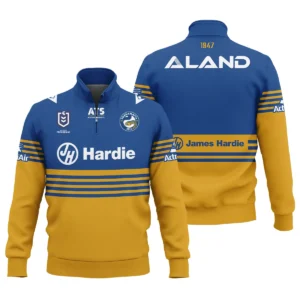Parramatta Eels NRL Exclusive Logo Quarter-Zip Sweatshirt QTVA050625NRL01PAR-QTZ