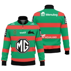 South Sydney Rabbitohs NRL Exclusive Logo Quarter-Zip Sweatshirt QTVA050625NRL01SOU-QTZ