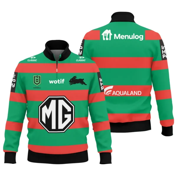 South Sydney Rabbitohs NRL Exclusive Logo Quarter-Zip Sweatshirt QTVA050625NRL01SOU-QTZ