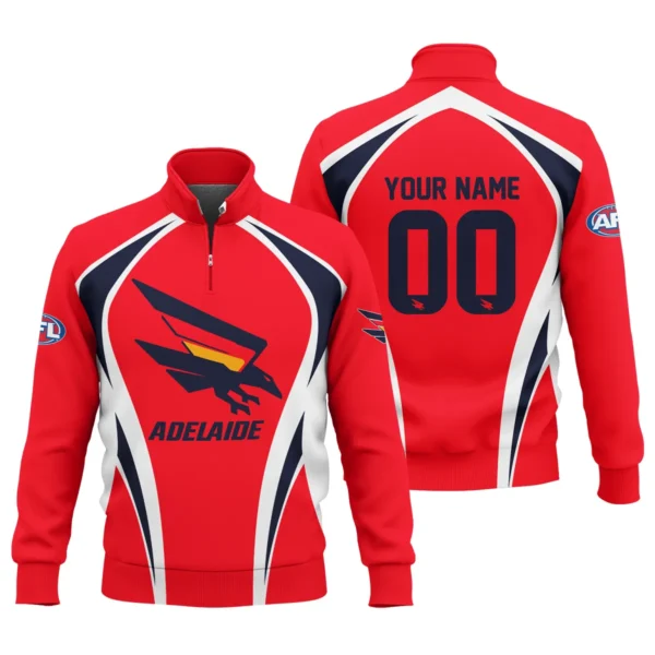 Adelaide Crows AFL Exclusive Logo Quarter-Zip Sweatshirt QTVA250625AFL03ADEL-QTZ