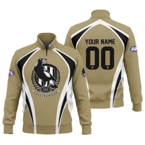 Collingwood Magpies AFL Exclusive Logo Quarter-Zip Sweatshirt QTVA250625AFL03COLL-QTZ