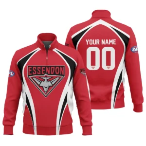 Essendon Bombers AFL Exclusive Logo Quarter-Zip Sweatshirt QTVA250625AFL03ESS-QTZ