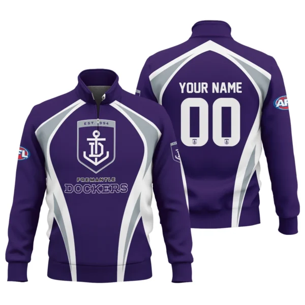 Fremantle Dockers AFL Exclusive Logo Quarter-Zip Sweatshirt QTVA250625AFL03FRE-QTZ