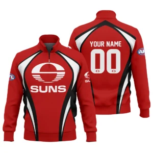Gold Coast SUNS AFL Exclusive Logo Quarter-Zip Sweatshirt QTVA250625AFL03GCFC-QTZ