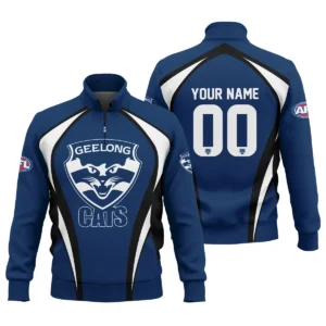 Geelong Cats AFL Exclusive Logo Quarter-Zip Sweatshirt QTVA250625AFL03GEEL-QTZ